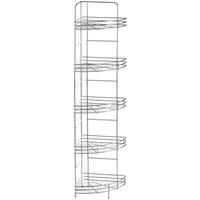 Orsina Shower Caddy 5 Tier Chrome Corner Storage Rack in Silver