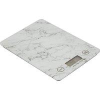 Orsina Electronic Marble Effect Digital Kitchen Scale, Compact Scale For Kitchen, Easy To Read Baking Scale in White