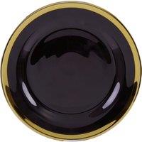 Orsina Ida 21cm Glass Side Plate in Black