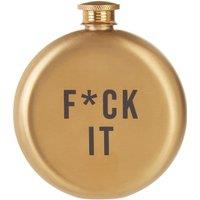 Orsina Stylish Vintage Design F*Ck It Hip Flask, Durable Hip Flask, Stainless Steel Constructed Alcohal Flask in Gold