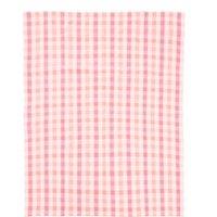 Orsina Pink & Poppy Striped Tablecloth, 100% Cotton Dining Table Cover, Highly Absorbent Cotton Tablecloth in Light Pink