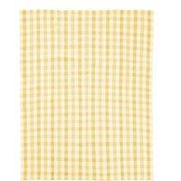 Orsina Pink & Poppy Striped Tablecloth, 100% Cotton Dining Table Cover, Highly Absorbent Cotton Tablecloth in Yellow