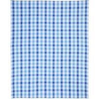 Orsina Pink & Poppy Striped Tablecloth, 100% Cotton Dining Table Cover, Highly Absorbent Cotton Tablecloth in Blue