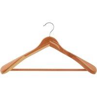 Orsina Cedar Wood Trouser Hanger, Natural Anti-Moth Hanger With Fixed Rail & Chrome Hook, Helps Garment Freshness