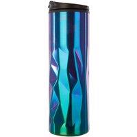 Orsina Oil Slick Finish 450ml Insulated Stainless Steel Travel Mug, Travel Mug with Lid, Thermos Style Travel Mug in Green