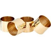 Orsina Versatile Set Of Four Brass Finish Napkin Rings, Elegant Rings For Kitchen, High Quality Napkin Holder in Gold