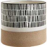 Orsina Large Striped Planter, Ceramic planter For Indoor Plants, Home Dcor with Indoor flower pot for Living Room