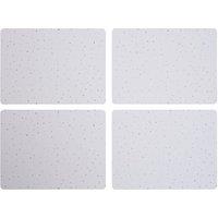 Orsina Set Of Four Placemats, Contemporary Heat Resistant Dining Mats, Stylish Speckled Design Tableware in White