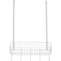 Orsina Smart Design Gold Finish Over The Door Hanger, Versatile Storage Over Door Hooks, Sturdy Hanging Hooks in White