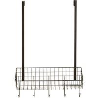 Orsina Smart Design Gold Finish Over The Door Hanger, Versatile Storage Over Door Hooks, Sturdy Hanging Hooks in Black