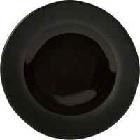 Orsina Black Stoneware Side Plate, Two-Tone Black Palette Side Plate, Uneven Rim Snack Plate, Ideal For Appetizers