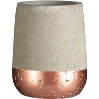 Orsina Grey Concrete & Copper Tumbler, Designer Tumbler Cups, Luxury Water Tumbler For Decor, Frosted Drinkware