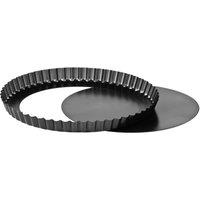 Orsina Large Fluted Fan Tin, Fluted Pan for Baking, Baking Sheet Tray for Cakes, Non Sticking tins sheet in Black