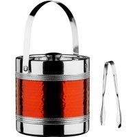 Orsina Red Ice Bucket With Tongs
