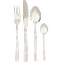 Orsina 16 Piece Stainless Steel Cutlery Set, Avie Colored Cutlery Set, Luxury Cutlery Set, Modern 16 Piece Cutlery Set in Off-White