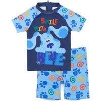Blue's Clues & You! Boy's 2 Piece Swim Set | Blue | Official Merch | Size: 3-4 Years