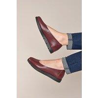 'Jin' Leather Flat Slip On Shoes