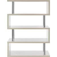 Orsina Shelf Design 4 Tier White Gloss Wide Shelf Unit, Contemporary Large Shelving Unit, Durable Standing Shelves