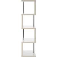 Orsina Maze 4 Tier White Gloss Shelf Unit
