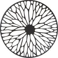 Orsina Large Black Floral Metal Wall Art, Modern Artwork For Contemporary Homes, Metal Wall Decor, Flower Artwork