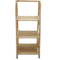 Orsina Sturdy Three TierShelf Unit, Durable Shelving Unit, Versatile Industrial Unit, Decorative Kitchen Rack in Natural