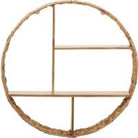 Orsina Functional Design Water Hyacinth Wall Shelf, Stylish Box Shelf, Durable Wall Storage For Livingroom in Natural