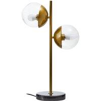 Orsina Handcrafted Large Table Lamp With Black Marble Base, Minimalist Design Desk Lamp, Versatile Lamp On A Table in Gold