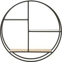 Orsina Stylish Three Tier Shelf, Space Saving Display Shelf, Versatile Bedroom Shelf, Compact Living Room Shelf in Black