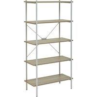 Orsina Storage Five Tier Oak Shelf Unit, Versatile & Adaptable Shelving Unit, Durable tall Cupboards in Natural