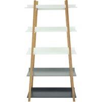 Orsina Stylish 5 Tier Shelf Unit, Large Shelving Unit For Bedroom, Handcrafted Shelves For Livingroom in White
