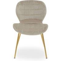Orsina Warton Velvet Dining Chair in Light Brown