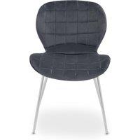 Orsina Warton Velvet Dining Chair in Grey
