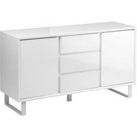 Orsina Contemporary White High Gloss Sideboard | Gloss Finish TV Cabinet For Livingroom | Functional TV Unit