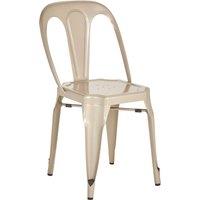 Orsina Modern Champagne Finish Metal Chair, Industrial Design Comfortable Chair, Accent Chair For Livingroom in Gold