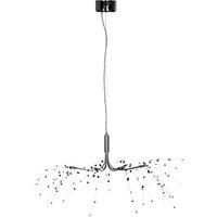 Orsina Black & Clear 8 Light Ceiling Light, Adjustable Chrome Stems, Striking Centrepiece For Modern Interiors