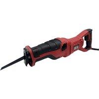 Lumberjack Reciprocating Recip Saw Corded 1200W Motor Variable Speed Soft Grip Handle For Cutting Wood Metal Plastic 2800rpm in Red