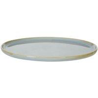 Orsina Blue Glazed Porcelain Dinner Plate, Raised Side Plate With Flat Base, Coordinates With Dinnerware Sets