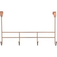Orsina Stylish 4 Hook Rose Gold Over Door Hanger, Functional Over Door Coat Hanger, Sturdy Design Hanging Rack