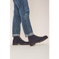 Moshulu Men's 'Bantock' Suede Desert-style Laced Boots in Navy | Size: 7