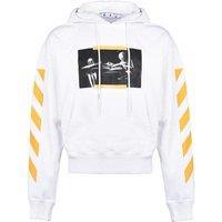 Off-White Men's Carav Painting Over White Hoodie | Size: Large