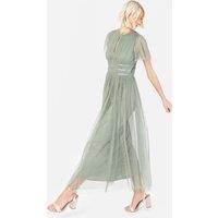 Anaya with Love Women's Recycled Keyhole Detail Midaxi Dress in Green | Size: 28