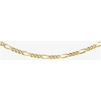 T.H.Baker Women's 9ct Gold 1.8mm Diamond-Cut 18 Inch Figaro Chain 1.15.0034 | Size: 18 inches