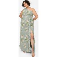 Anaya with Love Women's One Shoulder Maxi Dress in Green | Size: 18