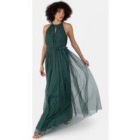 Anaya with Love Women's Keyhole Halter Neck Maxi Dress in Emerald | Size: 10