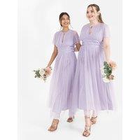 Anaya with Love Women's Recycled Keyhole Detail Midaxi Dress in Lilac | Size: 24