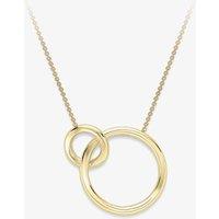T.H.Baker Women's 9ct Gold Interlocking Rings Necklace CN132-17 | Size: 17 inches