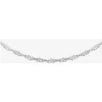 T.H.Baker Women's 9ct White Gold 18 Inch Twist Curb Chain 5.13.6584 in Silver | Size: 18 inches