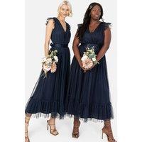 Anaya with Love Women's Recycled Midaxi Dress in Navy | Size: 22