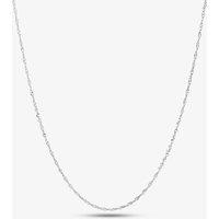 T.H.Baker Women's 9ct White Gold 18 Inch Twist Curb Chain 5-13-1614 in Silver | Size: 18 inches