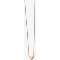 T.H.Baker Women's 9ct Rose Gold Heart 17 Inch Necklace GN235 | Size: 17 inches